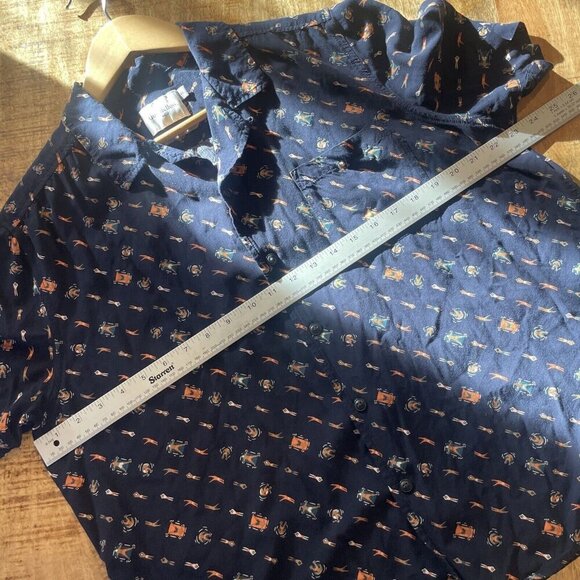 Goodfellow & Co Men XL Button Down Shirt Pool Party Swim Novelty Print Shirt - Picture 7 of 8